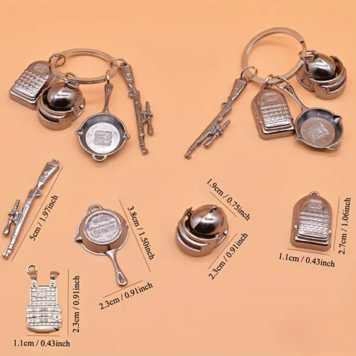 PUBG Set Metal Anahtarlık