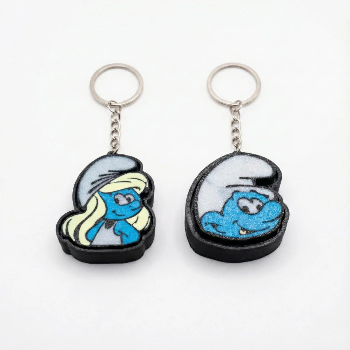 Şirinler ve Şirine İkili Avantaj Seti - Mekanik Switch Fidget Anahtarlık (2 Adet)