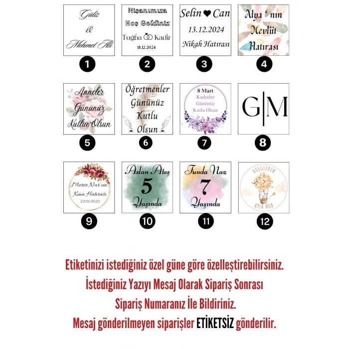 Kolonya Mum Çikolata Hediye Seti 10 Adet Söz Nişan Kına Düğün Doğum Günü Mevlüt