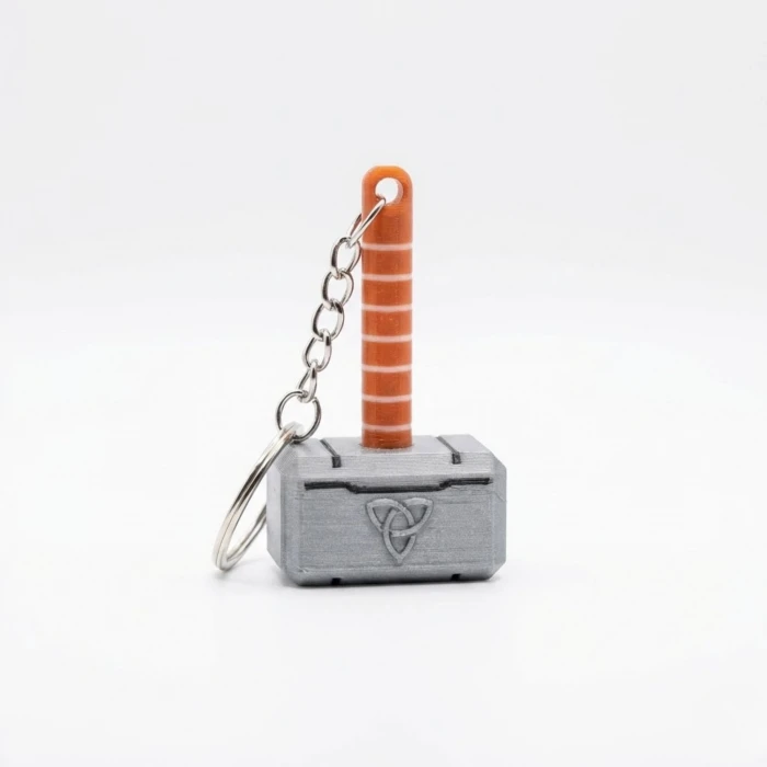 Thor Mjolnir Çekici Anahtarlık - Detaylı 3D Baskı Marvel Aksesuarı