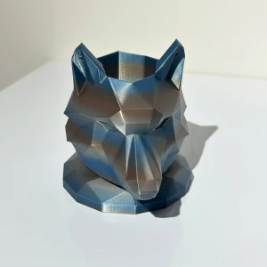 Geometrik Kurt Tasarımlı Dekoratif Masaüstü Kalemlik - Özel Tasarım Hediye