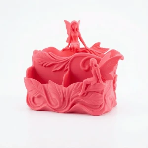 Masalsı Bahçe Orman Perileri Dekoratif Masaüstü Organizer & Kalemlik - Pembe