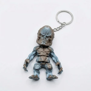 Özel Tasarım 3D Baskı Detaylı Uzaylı Figürlü Anahtarlık