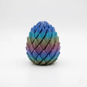 3D Baskı Hareketli Kristal Ejderha ve Sürpriz Yumurta Seti - İris Renk Geçişli Koleksiyon Figür