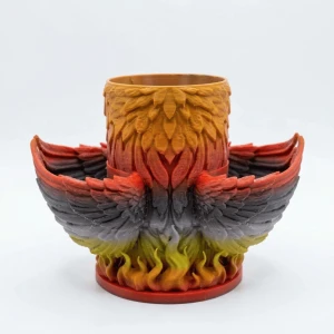 Mitolojik Anka Kuşu Tasarımlı 3 Boyutlu Masaüstü Kalemlik ve Organizer