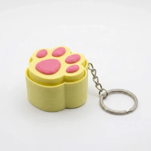 Mekanik Mavi Switch Kedi Patisi Fidget Anahtarlık - Pastel Sarı & Pembe Stres Giderici