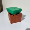 Piksel Tasarımlı Çimen Blok Hediyelik Kumbara (10x10x10 cm)