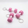 Pinkbell 3D Baskı Pembe Dumbbell Anahtarlık – 20kg Yazılı Mini Ağırlık – Spor Severlere Özel Hediye