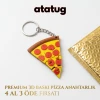 Premium 3D Baskı Hareketli Pizza Dilimi Anahtarlık - Eklemli Stres Oyuncağı