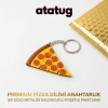 Premium 3D Baskı Hareketli Pizza Dilimi Anahtarlık - Eklemli Stres Oyuncağı