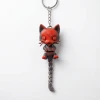 3D Baskı Hareketli Kedi Anahtarlık ve Stres Oyuncağı (Fidget) - Gökkuşağı Renkli