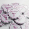 50li Fuşya Peri Temalı İsme Özel Mermer Zemin Magnet Bebek Hediyeliği - Baby Shower ve Dağıtmalık Hatıra