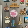 50li Pembe Kuğu Temalı İsme Özel Mermer Zemin Magnet Bebek Hediyeliği - Baby Shower ve Dağıtmalık Hatıra