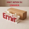 Beyaz Kırmızı Kişiye Özel İsimli Kalemlik - 3D Baskı Masa Organizer