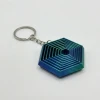 İçiçe Geçen Hareketli Altıgen Stres Anahtarlığı - Renk Geçişli Özel Tasarım Fidget