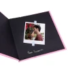 Kalpli Pembe Anı Defteri – 40 Fotoğraf Baskılı, Stickerlı ve Beyaz Jel Kalemli Hazır Romantik Hatıra Albümü (20x20 cm)