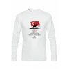 Kişiye Özel Andımız Tişörtü – Atatürk Temalı Unisex Uzun Kollu Beyaz Tshirt | İsim Baskılı Pamuklu Polyester