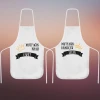 Kişiye Özel İsim Baskılı Çift Mutfak Önlüğü