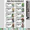 Kişiye Özel Minecraft İsim Etiketi – Parlak Sticker A4 – Defter Kitap Etiketi