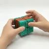 Minecraft Temalı Sonsuz Küp - Çim Blok Tasarımlı 3D Baskı Fidget & Stres Oyuncağı