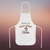 Minik Şef İsimli Kız Çocuk Mutfak Önlüğü | İsme Özel Baskı, Beyaz Polyester Kumaş