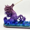 Mistik Şahlanmış At Tütsülük – Mavi ve Mor Gradyan Dalga Tasarımlı Dekoratif Heykel & Tütsü Tutucu