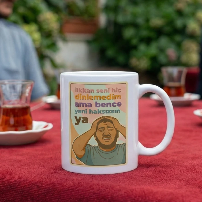 Seni Hiç Dinlemedim Ama Haksızsın Replikli Porselen Kupa - Özel Kutulu Hediyelik