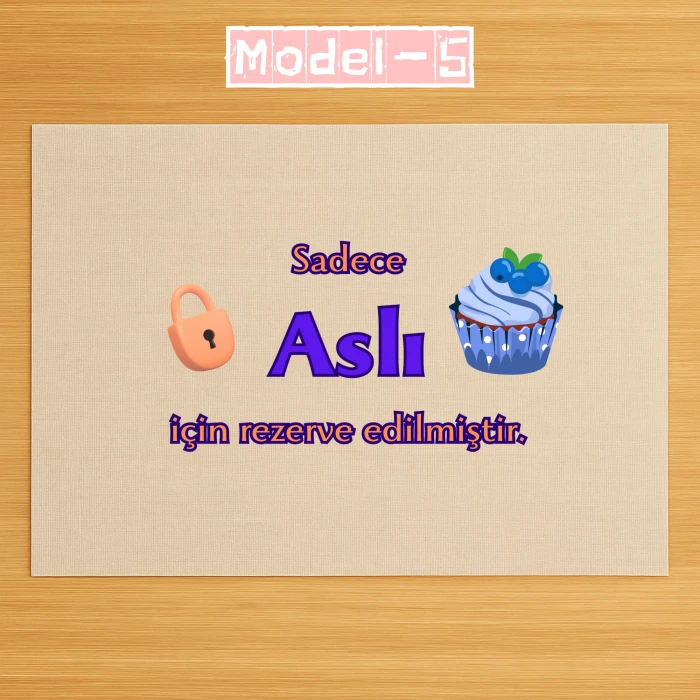 Kişiye Özel Baskılı Keten Beslenme Örtüsü – 28x40 cm – Çocuklara Özel İsimli Tasarımlar