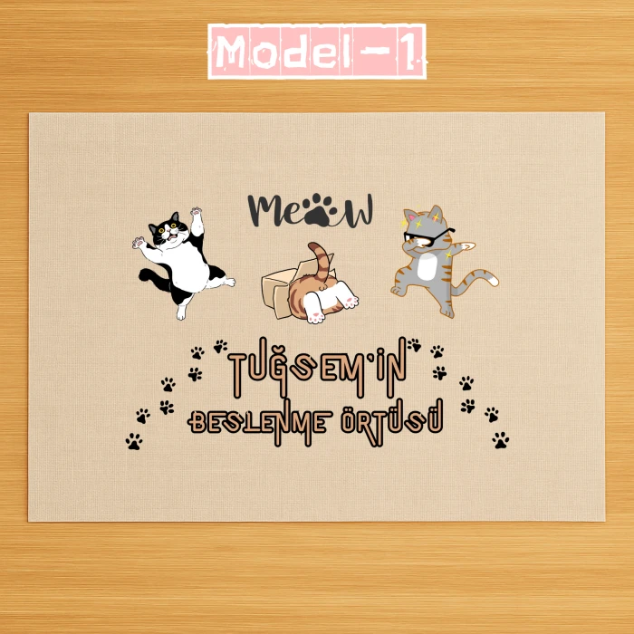 Kişiye Özel Baskılı Keten Beslenme Örtüsü – 28x40 cm – Çocuklara Özel İsimli Tasarımlar