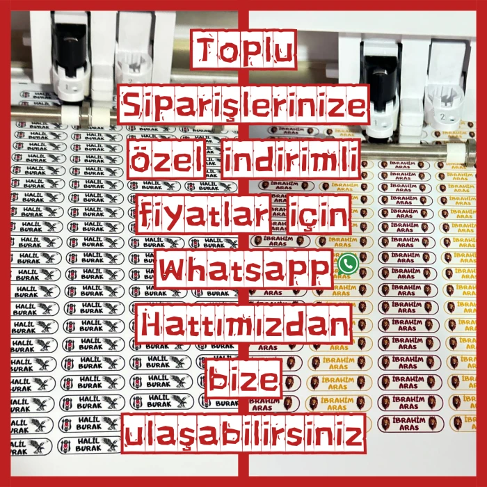 Kişiye Özel Donut Kalem Etiketi 125 Adet – İsim Baskılı Sticker