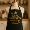 Kral Mutfakta – Tahtım Ocak! (İsme Özel Siyah Mutfak Önlüğü)