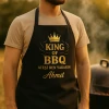 King of BBQ – Ateşi Ben Yakarım (İsme Özel Siyah Mutfak Önlüğü)