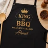 King of BBQ – Ateşi Ben Yakarım (İsme Özel Siyah Mutfak Önlüğü)