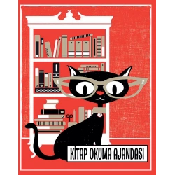 Kitap Okuma Ajandası - Gözlüklü Kedi
