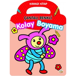 Çantalı Renkli Kolay Boyama- Kırmızı Kitap