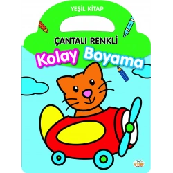 Çantalı Renkli Kolay Boyama- Yeşil Kitap