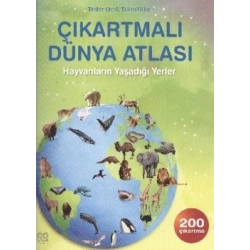 Çıkartmalı Dünya Atlası - Hayvanların Yaşadığı Yerler