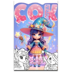 Çok Boya! Çıkartmalı Dev Boyama Kitabı-Sihir