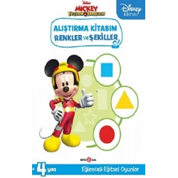 Disney Eğitsel Mickey ve Çılgın Yarışçılar Alıştırma Kitabım Renkler ve Şekiller