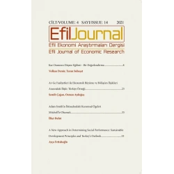 Efil Ekonomi Araştırmaları Dergisi Cilt 4 Sayı 14