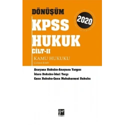Gazi Kitabevi Dönüşüm Kpss Hukuk Cilt II Kamu Hukuku Çalışma Kitabı