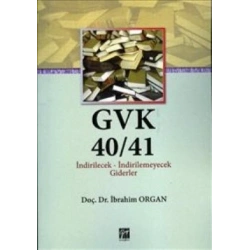 GVK40/41 İndirilecek-İndirilemeyecek Giderler