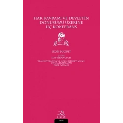 Hak Kavramı ve Devletin Dönüşümü Üzerine Üç Konferans