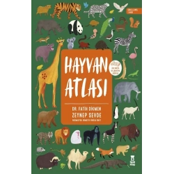 Hayvan Atlası (Ciltli - Dünya Haritası ve Çıkartma Hediyeli)