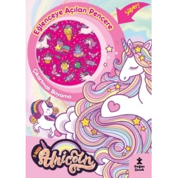 I Love Unicorn Eğlenceye Açılan Pencere Çıkartmalı Boyama Kitabı