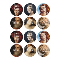 İkonik Tablolar Sticker  (12’li)