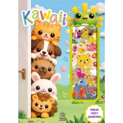 Kawaii - Puffy Parlak Çıkartmalı Boyama Kitabı