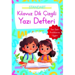 Kılavuz Dik Çizgili Yazı Defteri Küçük Boy - Mavi