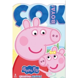 Peppa Pig ve Evie - Çok Boya! Çıkartmalı Dev Boyama Kitabı