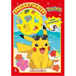 Pokemon - Parlak Fikirler Neon Çıkartmalı Boyama Kitabı